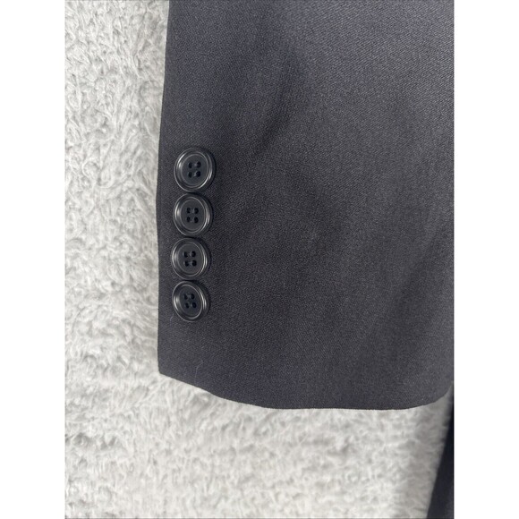 Boss Hugo Boss Stretch Mens Three Button Blazer Jacket Black Wool Size 42 Reg - Picture 7 of 10